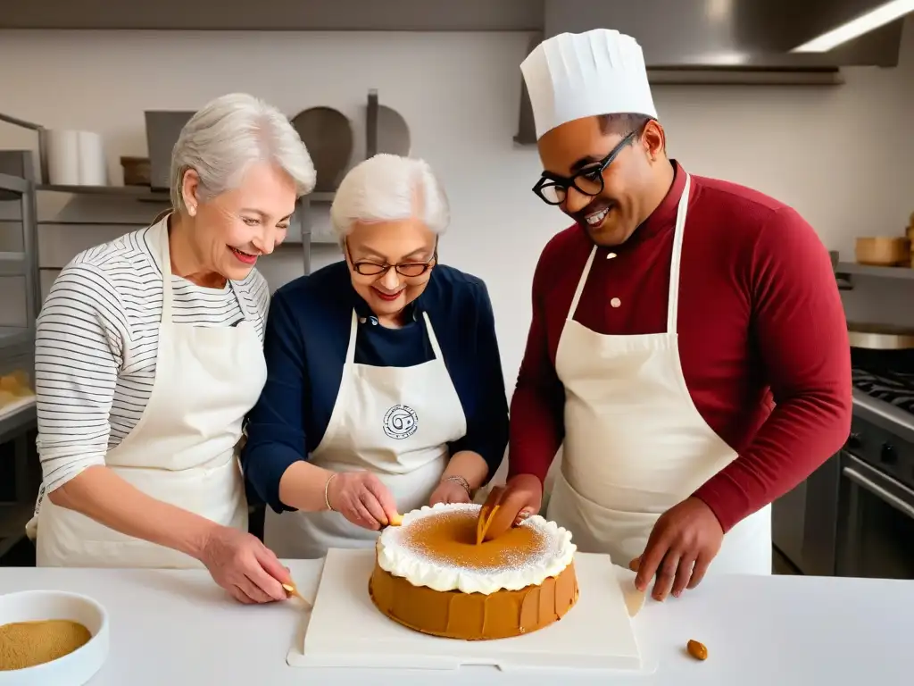 Diversidad en un taller de repostería: manos colaborando en la elaboración de postres