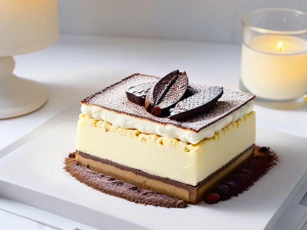 Un elegante Tiramisú con giros minimalistas en repostería tradicional