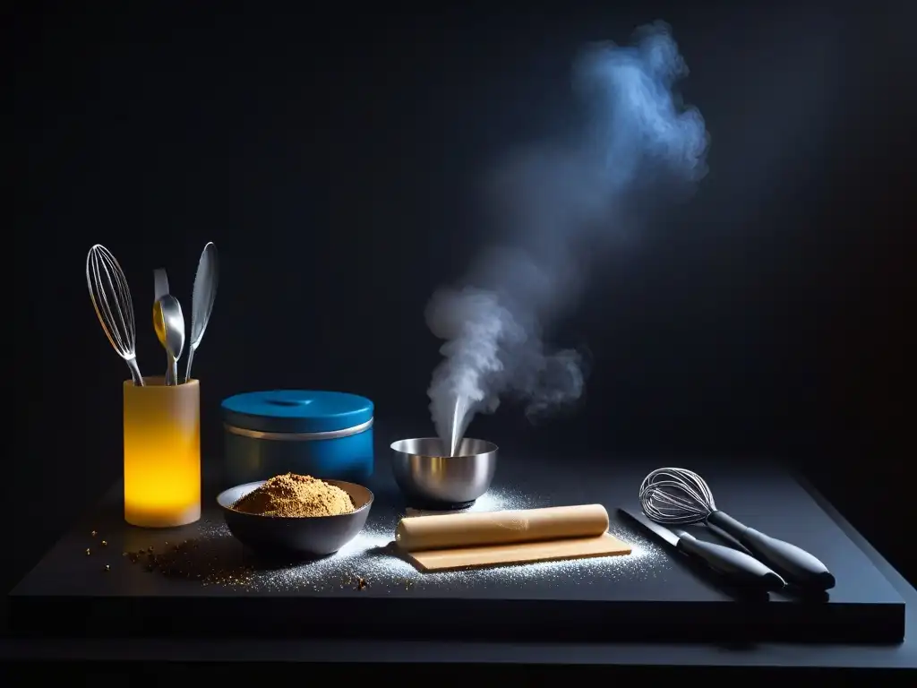 Encantador equipamiento repostería superhéroes del sabor iluminado en cocina minimalista