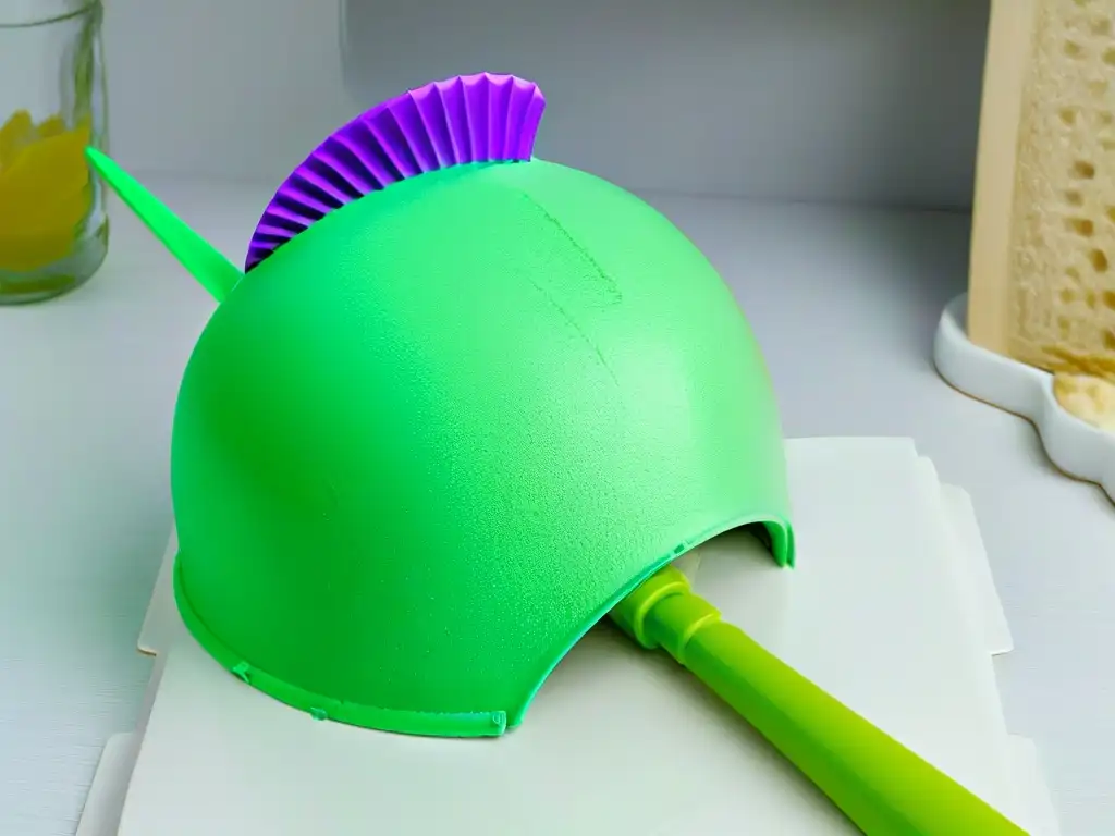 Una espátula minimalista con diseño de casco de Buzz Lightyear, ideal para utensilios repostería Toy Story