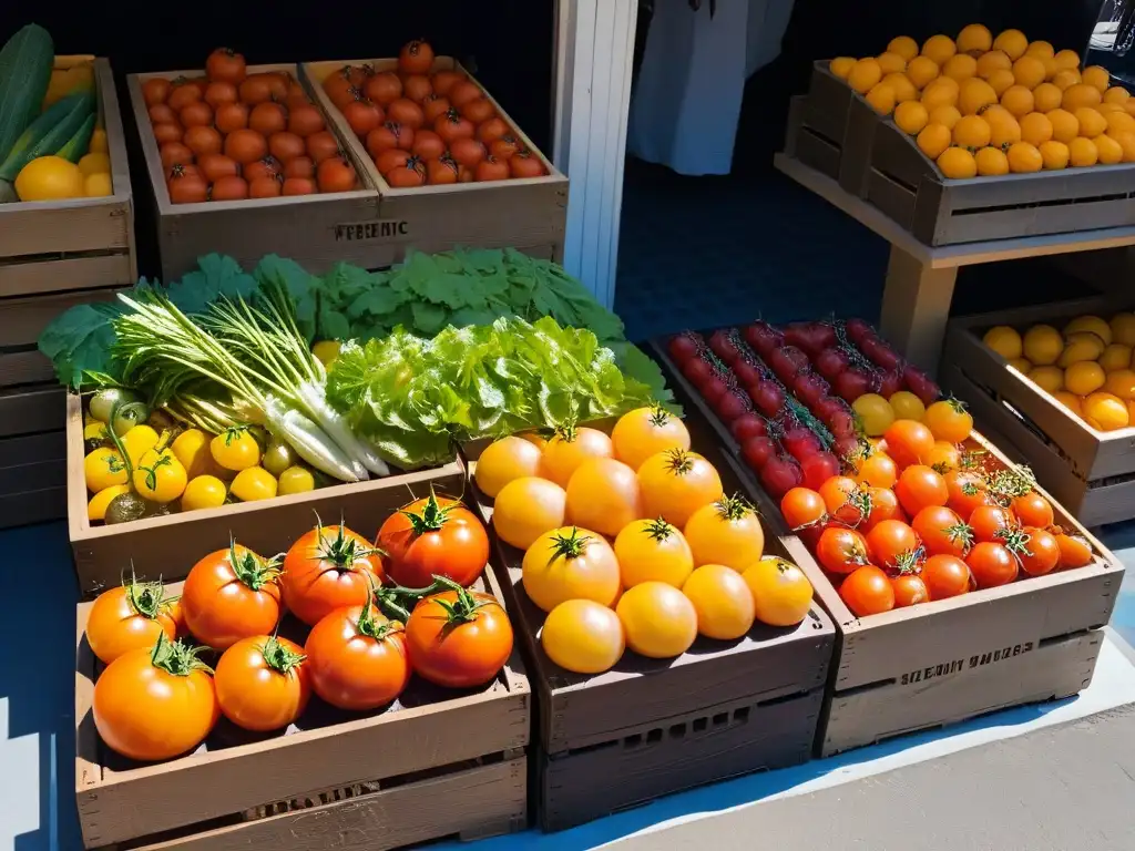 Estallido de color en el mercado de agricultores: frescura y abundancia Un estallido de ingredientes especiales para repostería en un colorido puesto de mercado