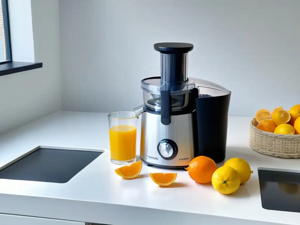 Dos exprimidores cítricos en una cocina moderna, listos para usar en repostería creativa