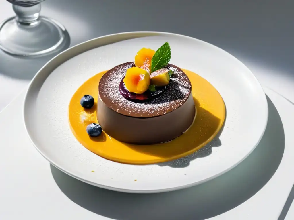 Una exquisita combinación de sabores opuestos en un postre elegante y minimalista