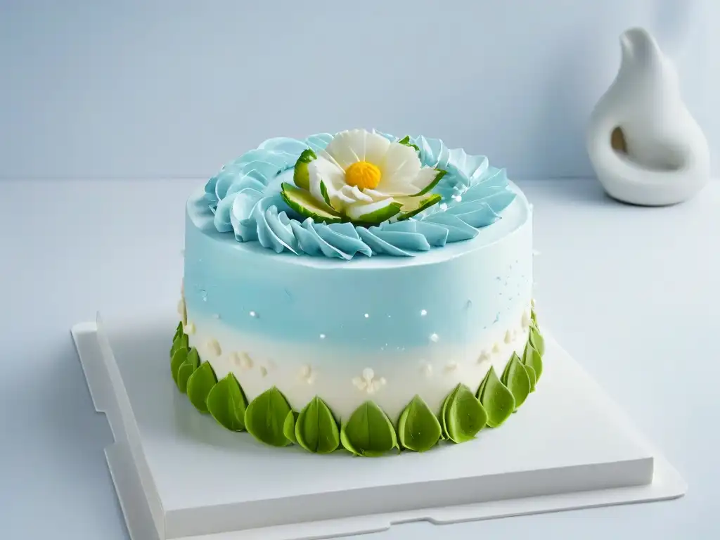 Una exquisita decoración de pasteles con plantillas, luciendo patrones detallados y elegantes diseños en glaseado