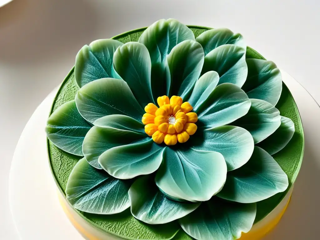 Exquisita escultura de azúcar con forma de flor en repostería molecular: tendencias y técnicas