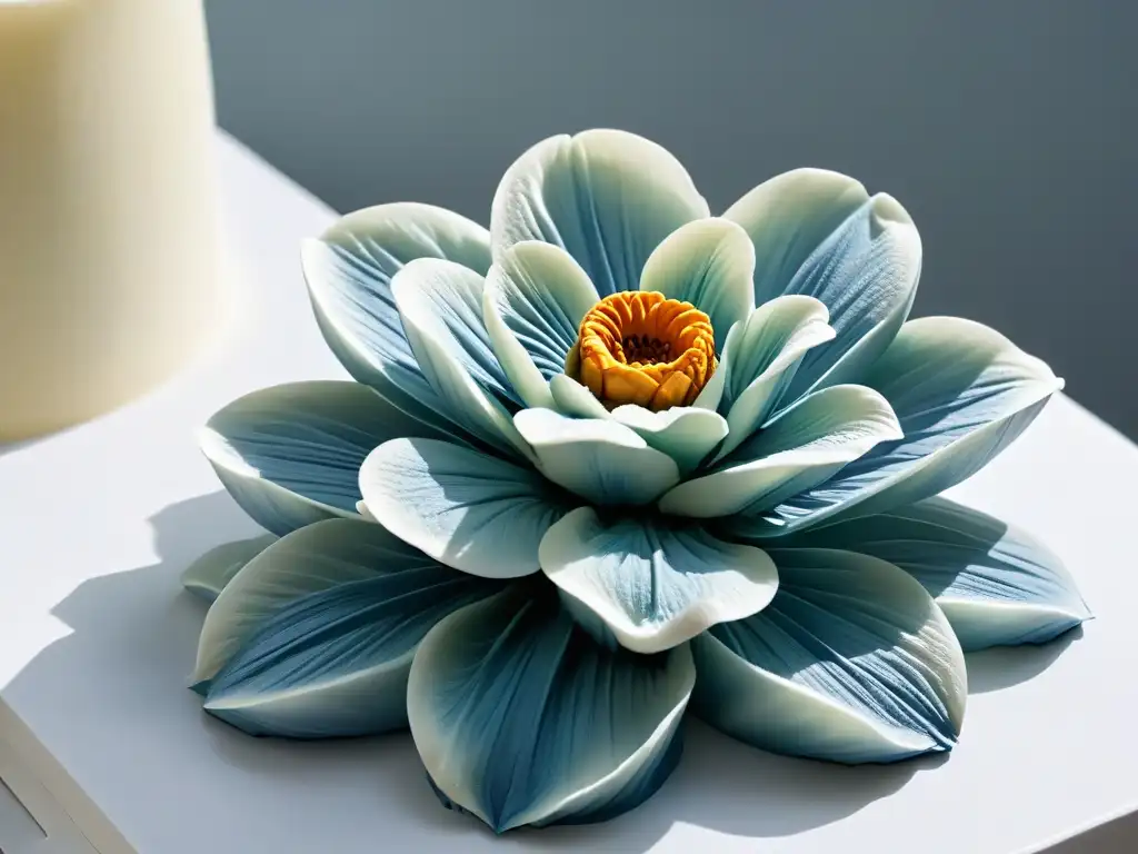 Exquisita flor de azúcar en 3D: Detalles intrincados y elegancia en repostería con impresión 3D