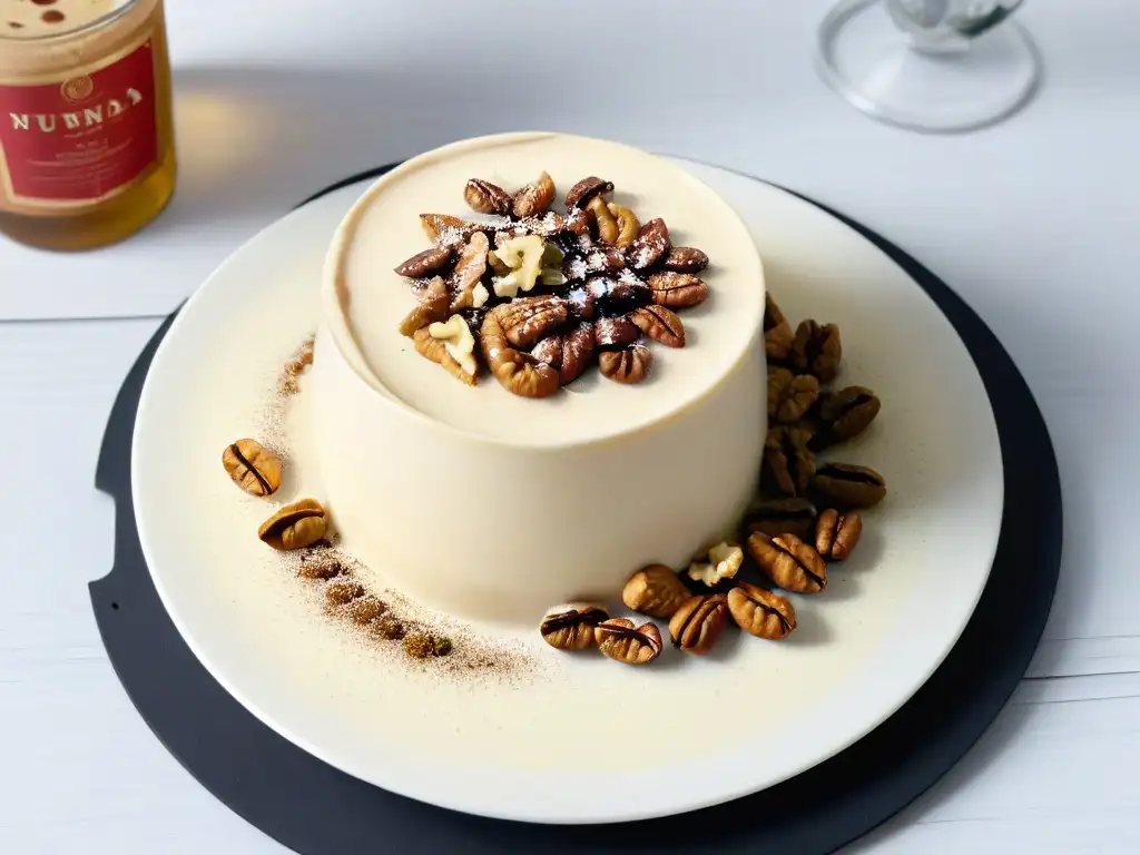 Exquisita receta panna cotta café nueces: cremosa, elegante y tentadora, lista para saborear