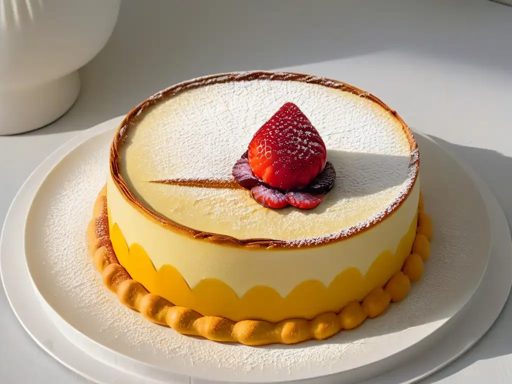 Exquisita repostería con beneficios de la cañihua: un postre delicado y colorido en plato moderno