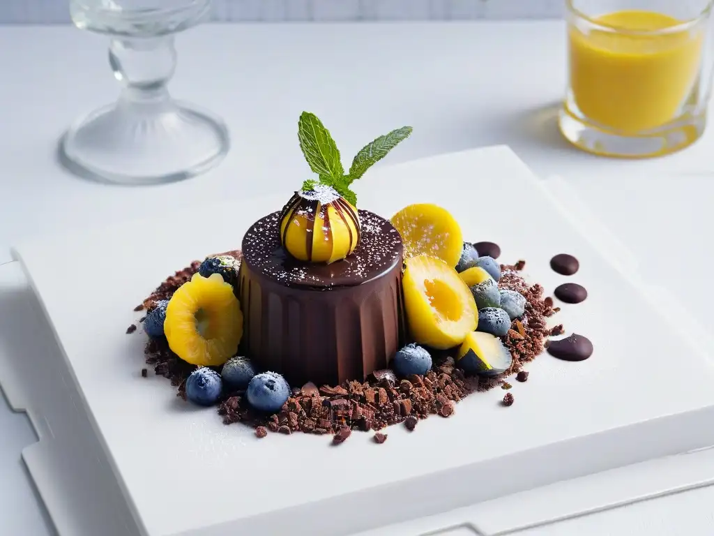 Exquisita repostería de chocolate con combinaciones inesperadas de sabores y texturas