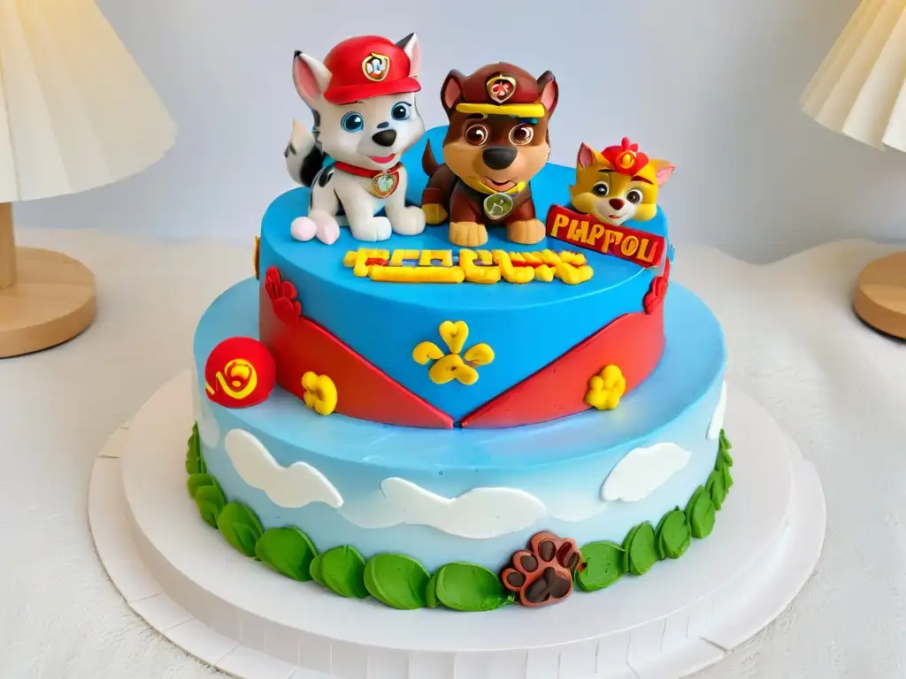 Exquisita repostería Paw Patrol con detalles vibrantes y productos licenciados