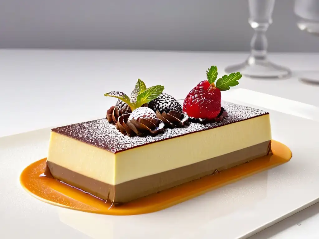 Exquisita repostería: equilibrio de texturas y sabores en un postre delicado y elegante