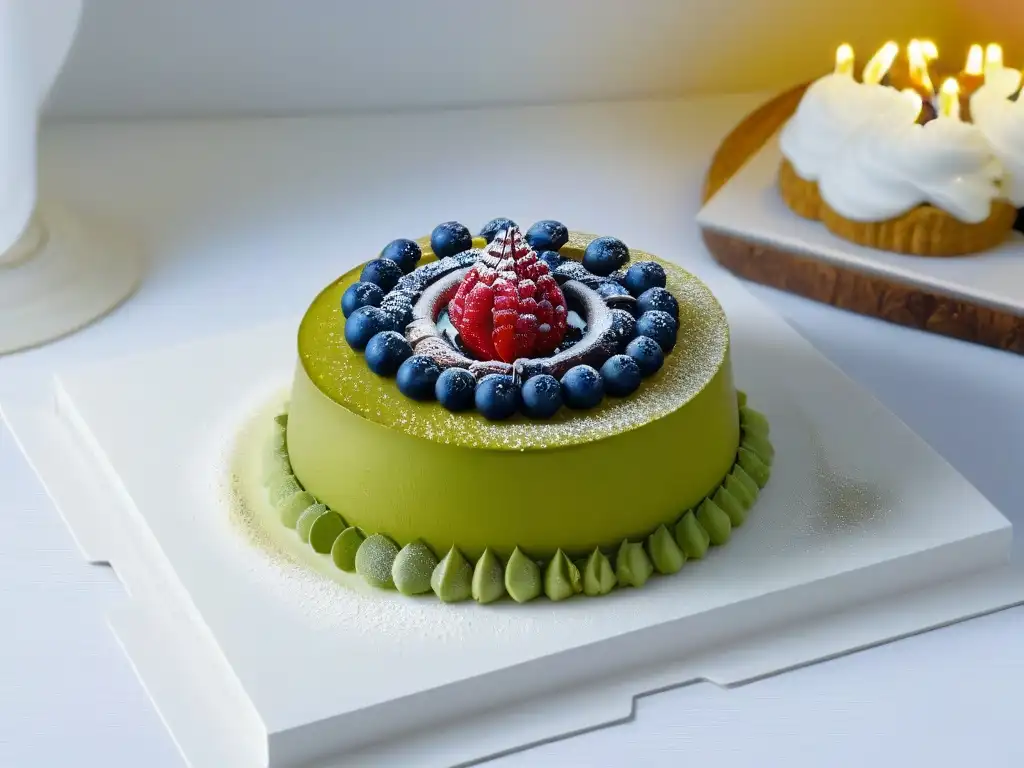 Delicias globales: postres exquisitos y coloridos Una exquisita selección de postres globales decorados con detalle, colores vibrantes y sabores de todo el mundo