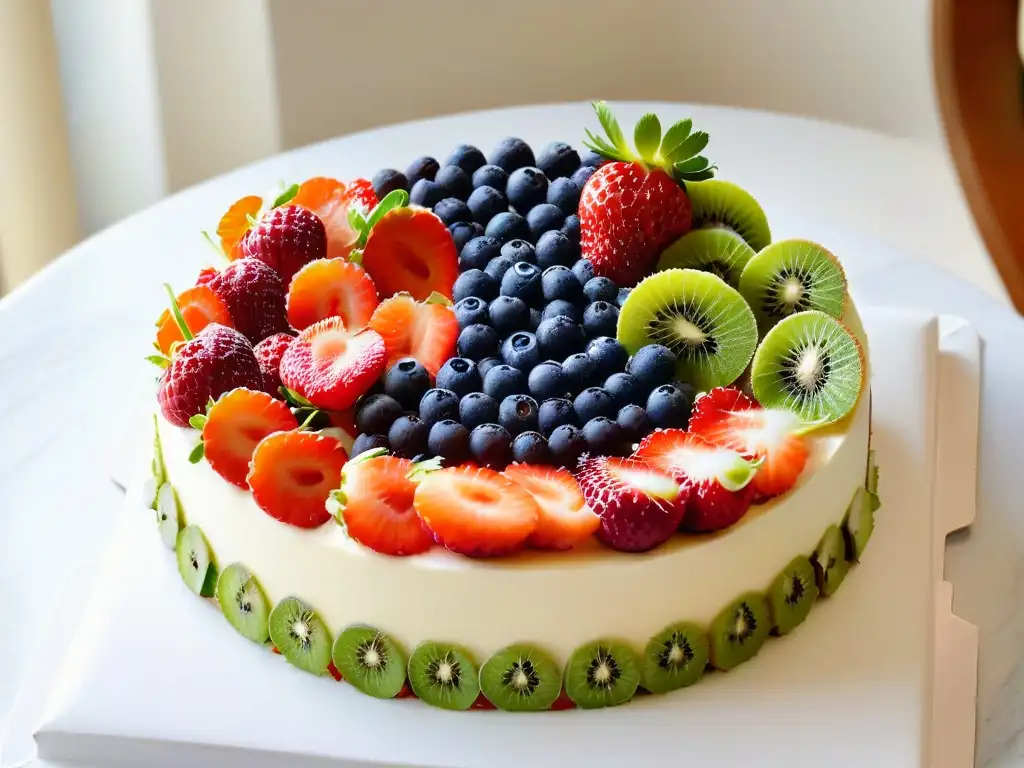 Una exquisita tarta de frutas y verduras, ejemplo de repostería consciente y sin desperdicio alimentario