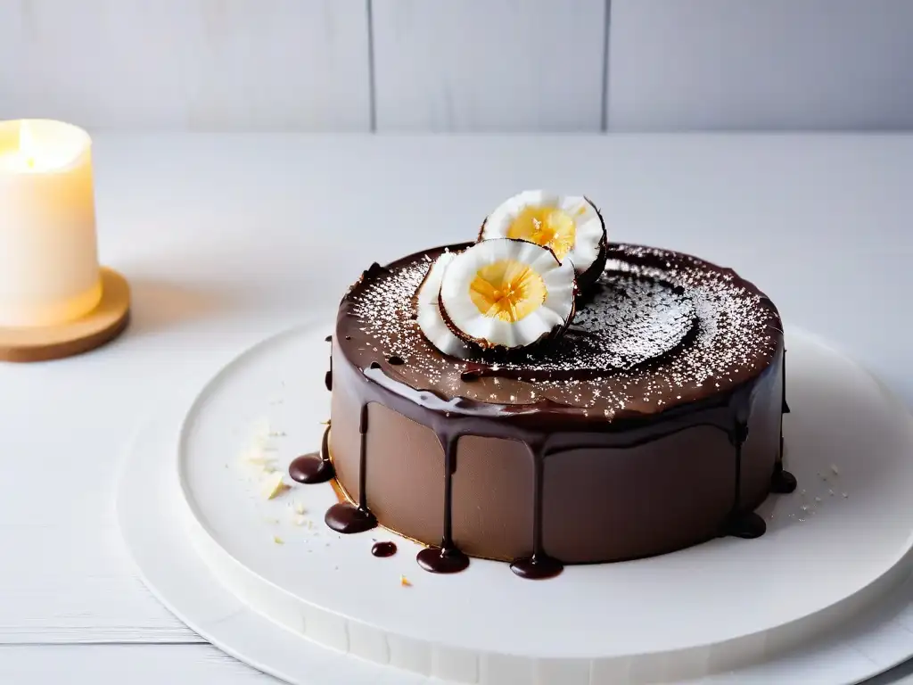 Exquisita torta de chocolate con aceite de coco, ¡una delicia saludable!