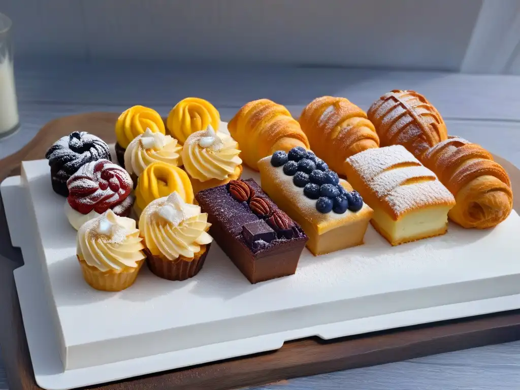 Exquisitas variedades de repostería sin gluten de distintos países del mundo en una elegante presentación