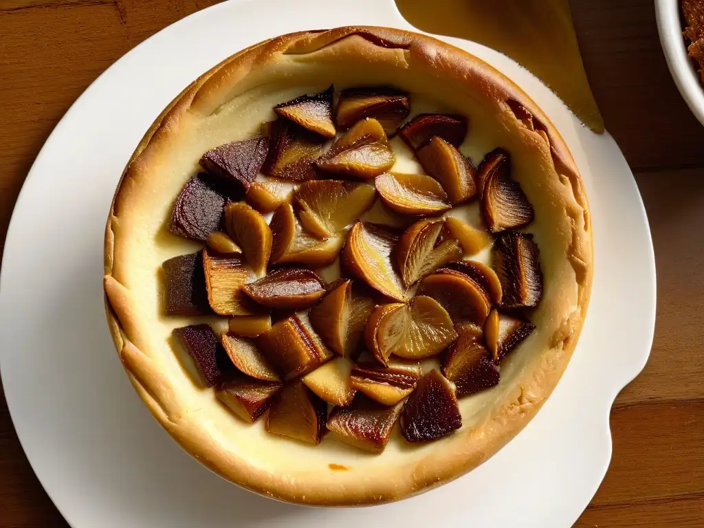 Un exquisito butter tart canadiense con crujiente costra y relleno de mantequilla, azúcar y huevo