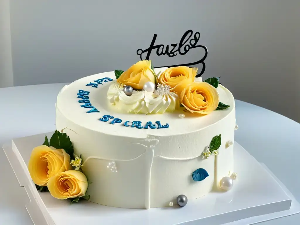 Exquisito lettering comestible en repostería personalizada con el mensaje 'Hazlo especial'