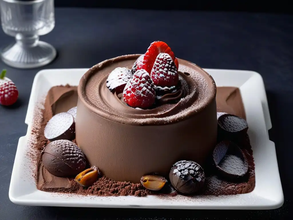 Un exquisito mousse de chocolate y aguacate con grasas saludables en repostería