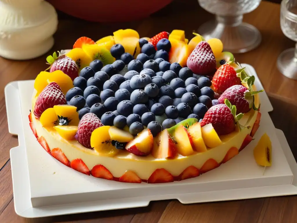 Un exquisito pastel de frutas deshidratadas premium para repostería