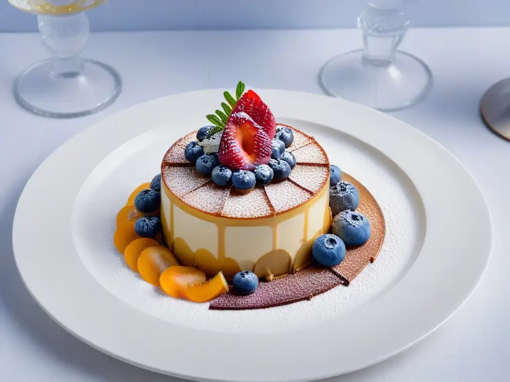 Exquisito postre fusionado, tendencias globales en una creación sofisticada y elegante