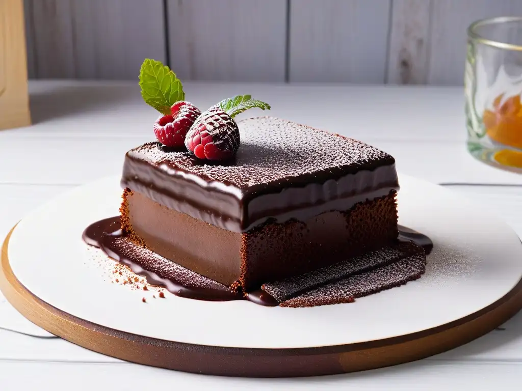 Un exquisito Sachertorte austriaco con influencia austriaca en postres europeos