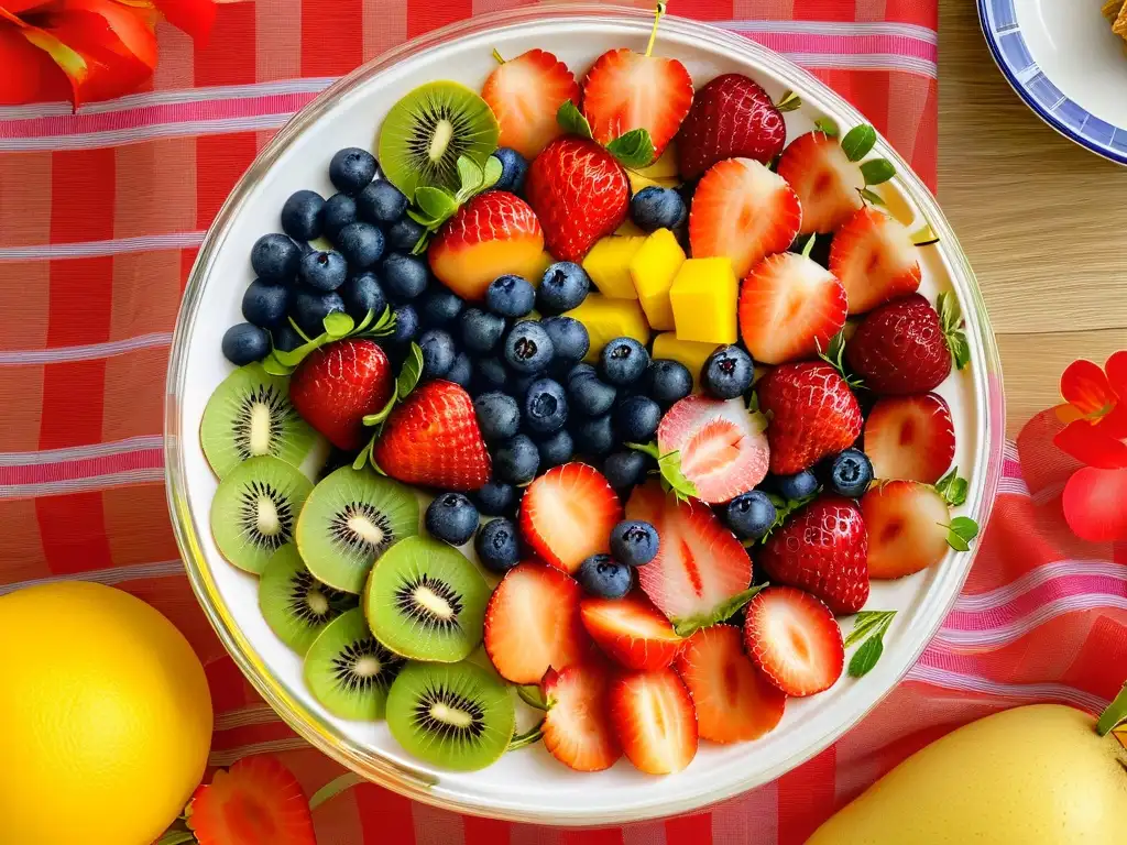 Un exquisito trifle de verano fácil con frutas frescas y coloridas en capas, listo para deleitar