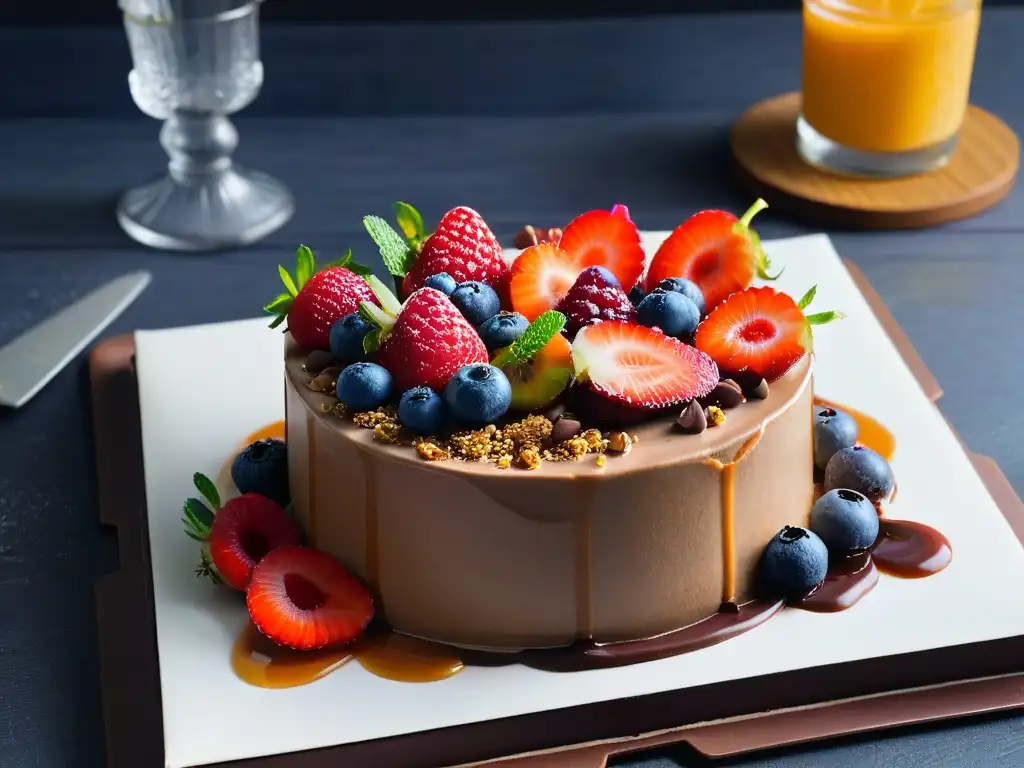 Exquisitos postres para diabéticos deliciosos en un plato colorido y tentador