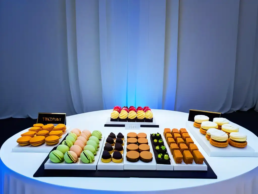 Exquisitos postres como mensaje en evento corporativo