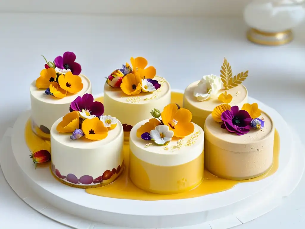 Exquisitos postres en vaso tendencias globales con colores vibrantes y decoraciones elegantes