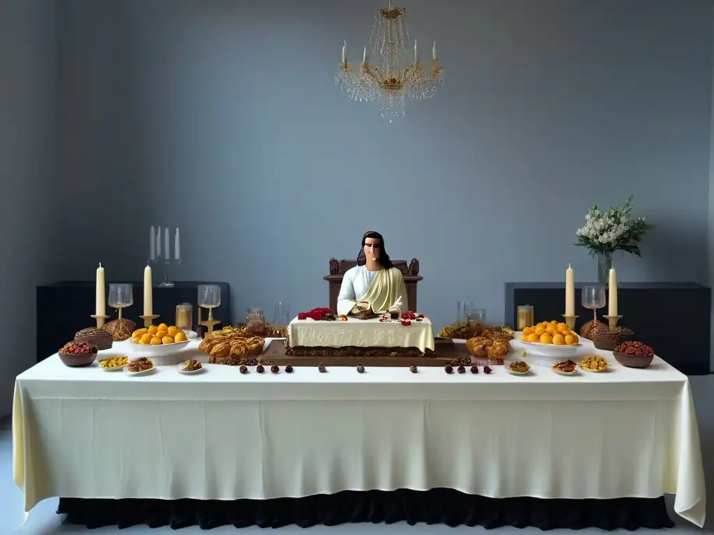 Un festín de postres históricos inspirados en 'La Última Cena' de Da Vinci, con una presentación moderna y elegante