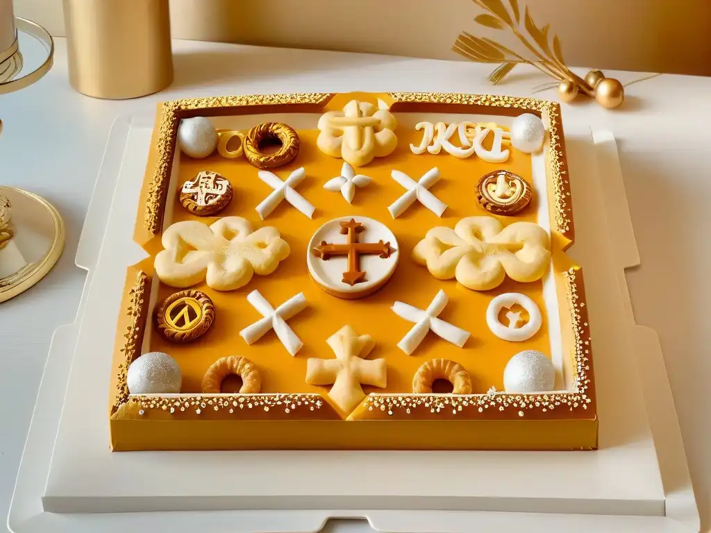 Un festín de postres inspirados en la iconografía bizantina: cruces, halos y ángeles en pastelería exquisita