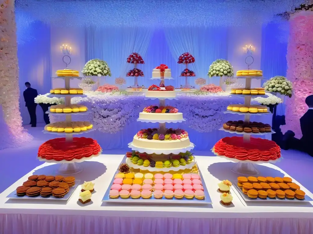 Un festín de postres exquisitamente preparados en un ambiente mágico y encantador