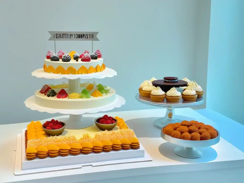 Un festín de postres tradicionales para nacimientos: mesa elegante con dulces y decoraciones coloridas