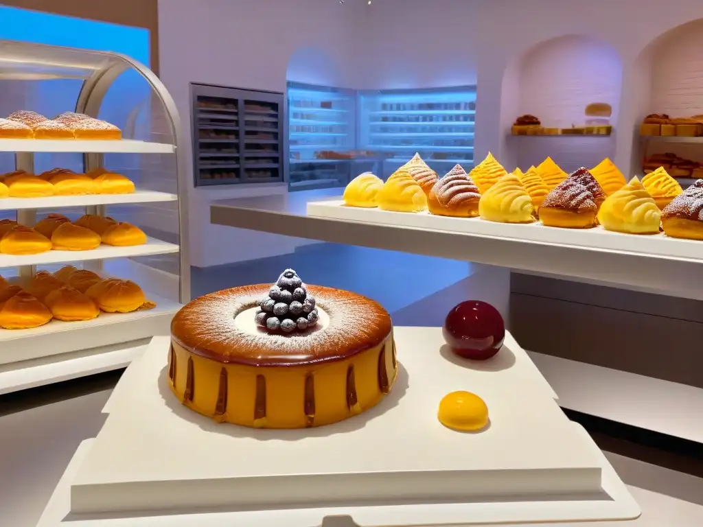 Una fusión surrealista de repostería real y virtual en una panadería