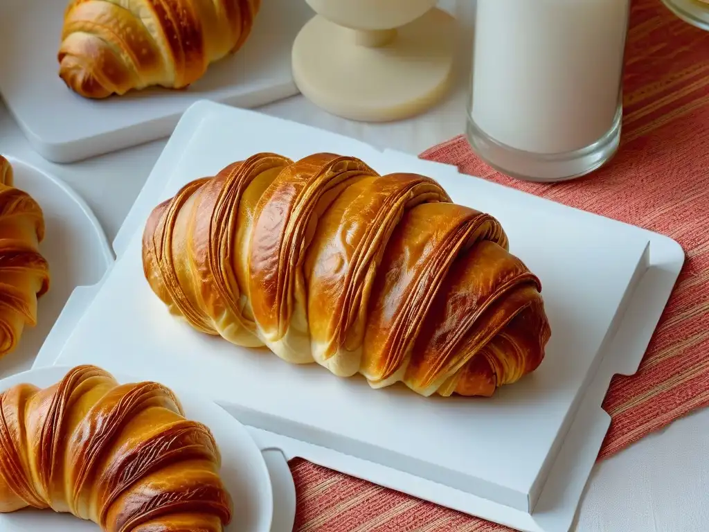 Una fusión única: croissant francés entrelazado con vibrantes patrones africanos