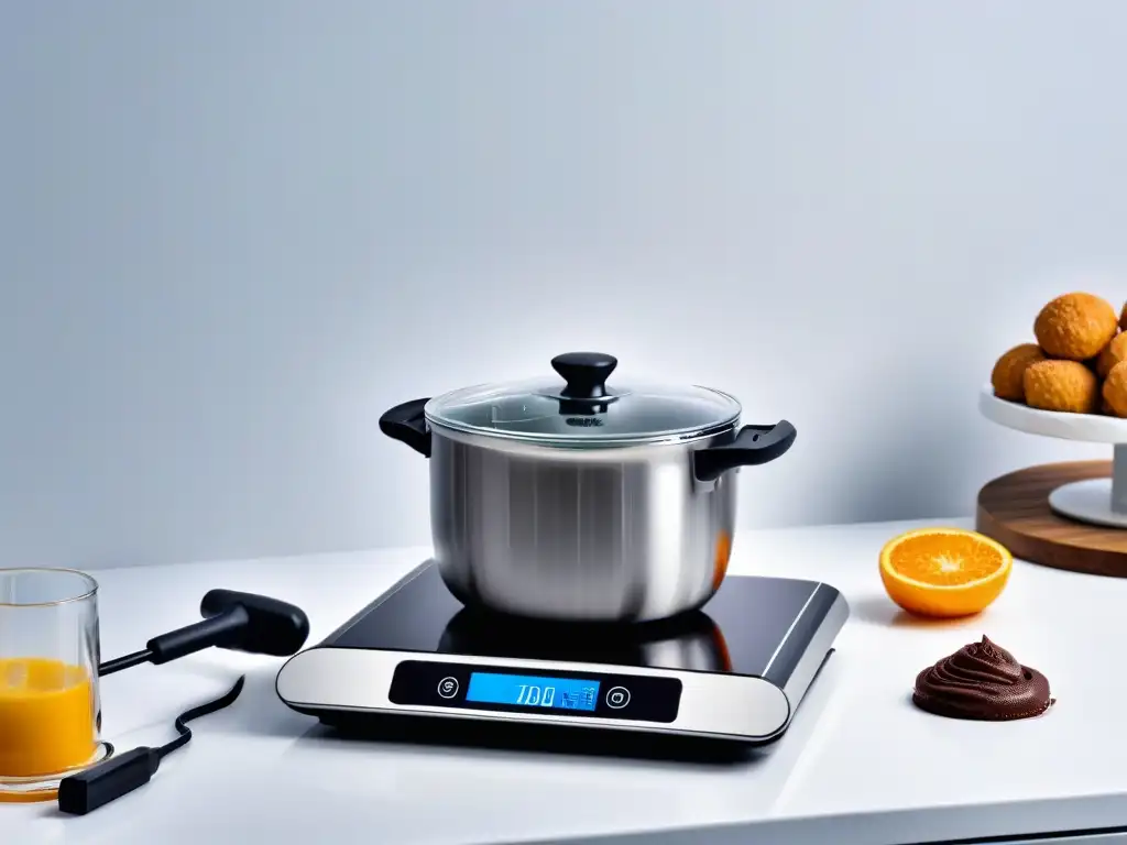 Gadgets innovadores para repostería: Detalles de cocina moderna con equipo de alta tecnología para chefs pasteleros