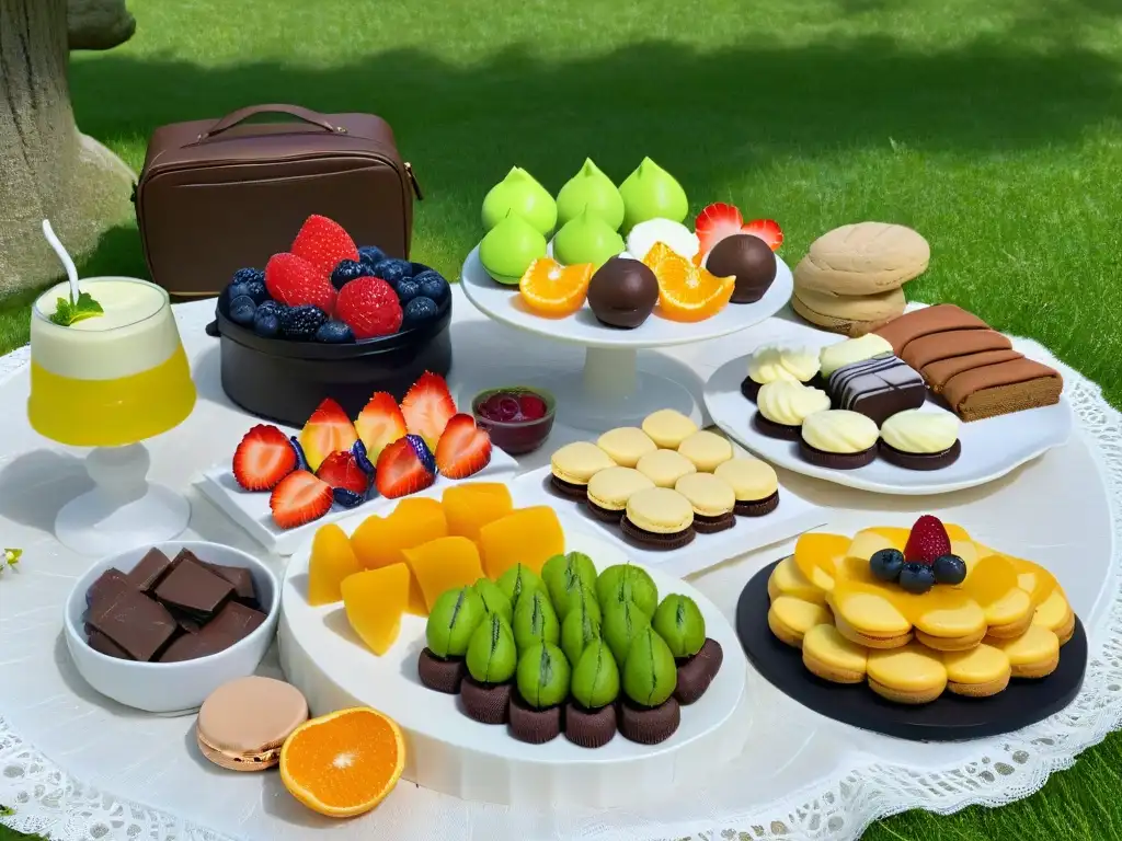 Un hermoso picnic primaveral con postres fáciles en un entorno tranquilo y acogedor