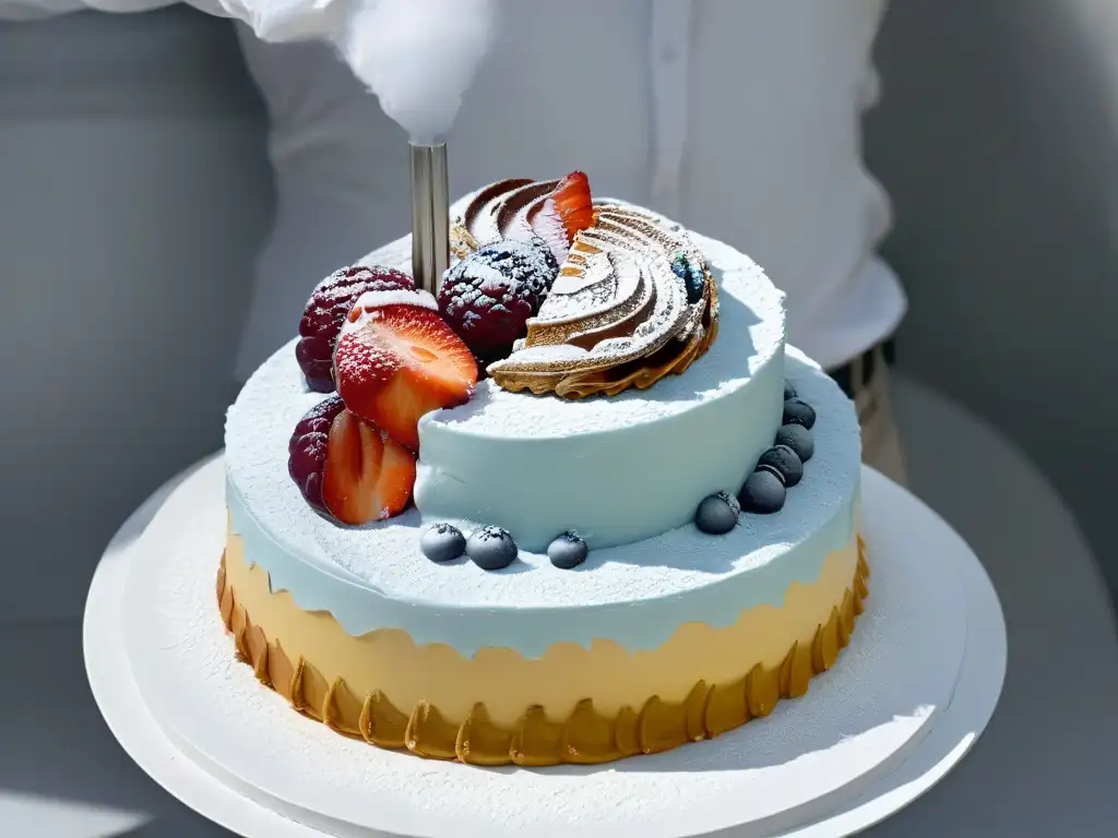 Historia del maestro pastelero Stéphane Glacier creando una obra maestra en su elegante panadería