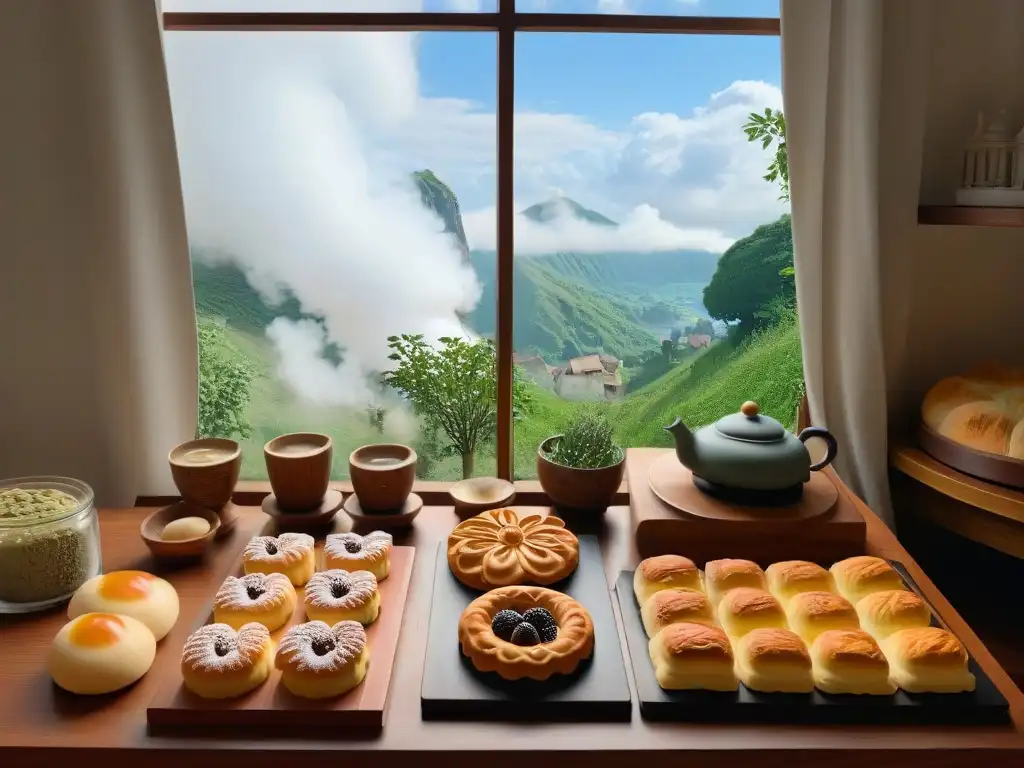 Un hogar dulce hogar: una cocina inspirada en Studio Ghibli con postres encantados y un paisaje mágico