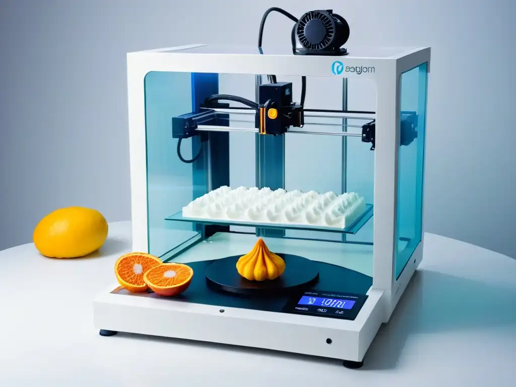 Una impresora 3D futurista crea escultura de azúcar detallada
