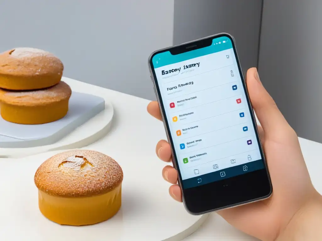 Interfaz moderna de app para gestión de pedidos en panaderías: colores vivos y diseño funcional