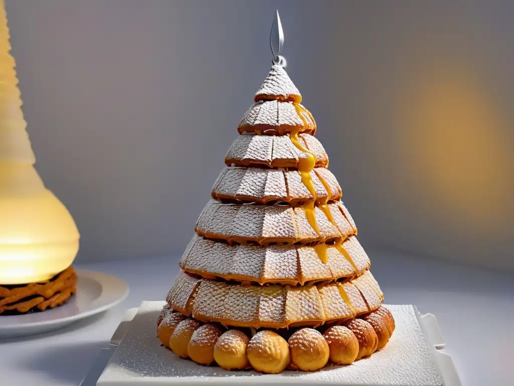 Legado de Antonin Carême en repostería: Croquembouche francés elegantemente decorado