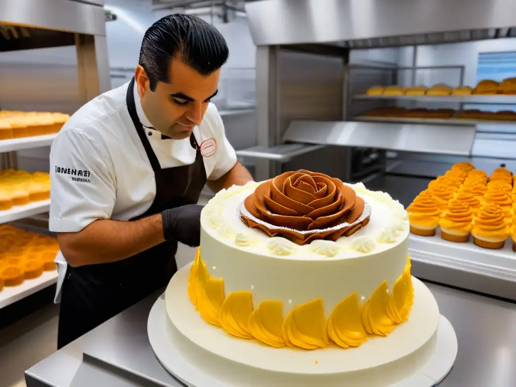 La leyenda de la repostería global cobra vida en la imagen de Buddy Valastro decorando una exquisita tarta en su panadería
