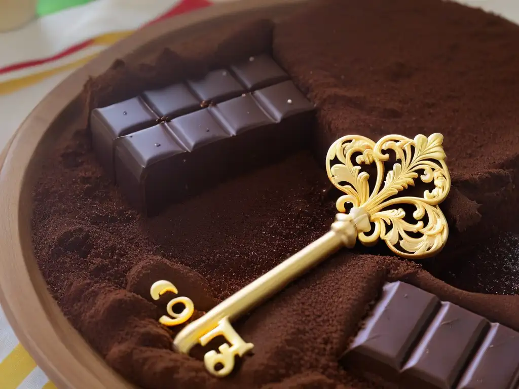 Clave dorada sobre chocolate oscuro: lujo y misterio Llave dorada sobre chocolate negro: lujo y misterio de las recetas secretas de chocolate Wonka