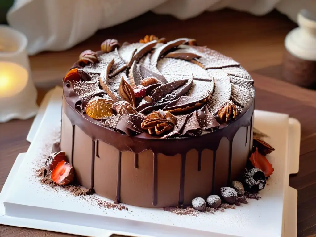 Mano sosteniendo pastel de chocolate con Certificados Comercio Justo repostería