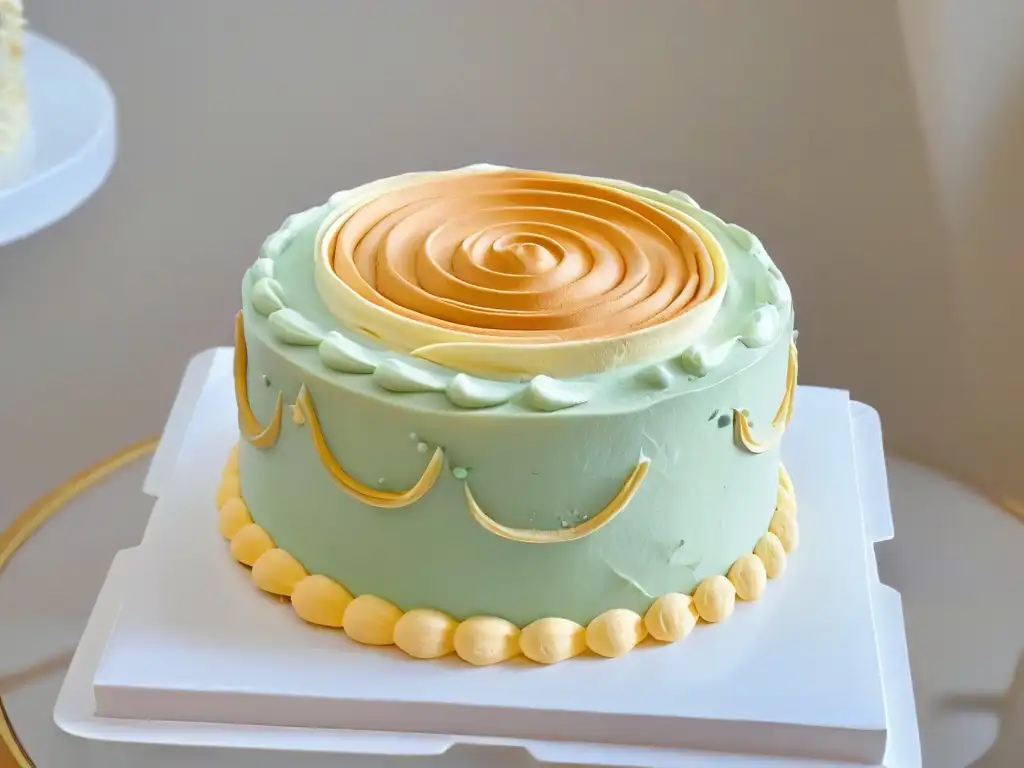 Mano decorando pastel con técnicas avanzadas de repostería gourmet