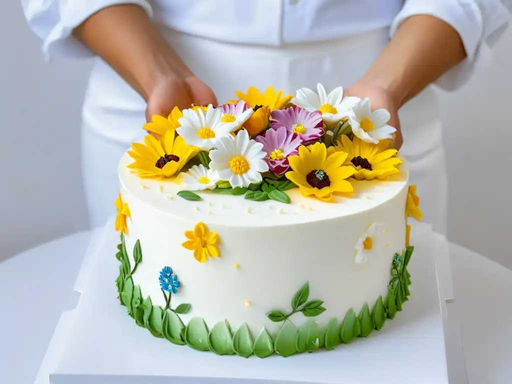 Dos manos de diferentes culturas colaboran decorando un pastel, simbolizando la unión entre marcas de pastelería