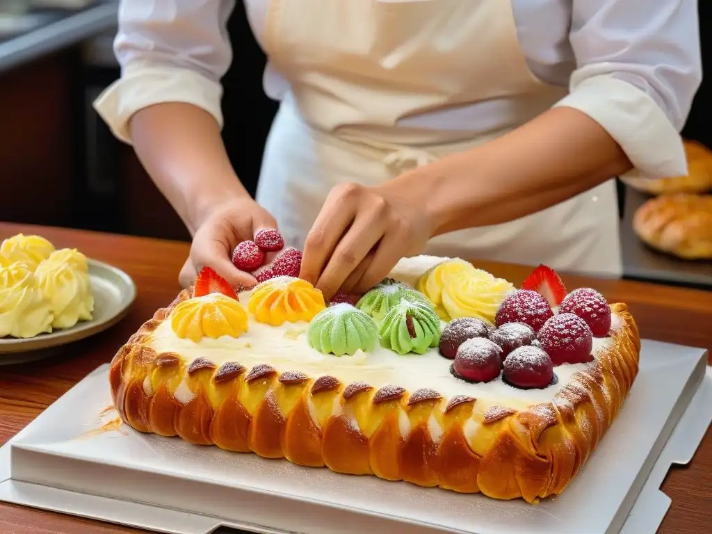 Varias manos de diferentes culturas decoran pasteles con detalle, la repostería inclusiva conecta culturas