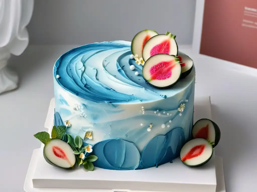 Manos expertas crean arte en fondant con técnicas mármol decoración pasteles