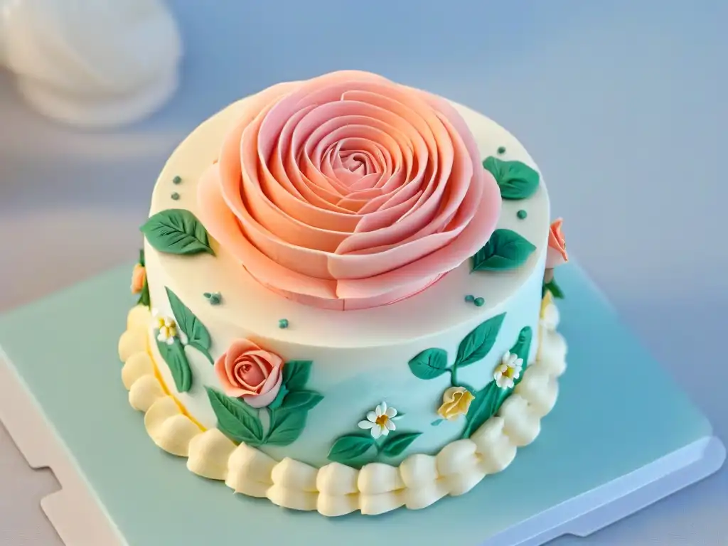 Arte en Fondant: Esculpiendo Rosas con Precisión Manos expertas creando rosas de fondant con técnicas avanzadas decoración tortas fondant